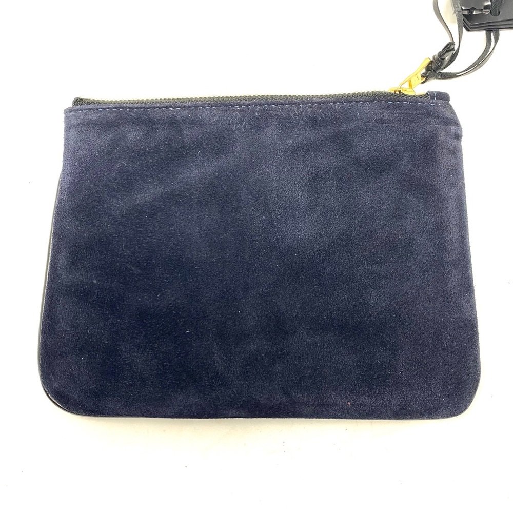 NWT Navy Suede Balmain x H&M Clutch